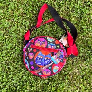 Laurel Burch Feline Faces Round XBody Bag